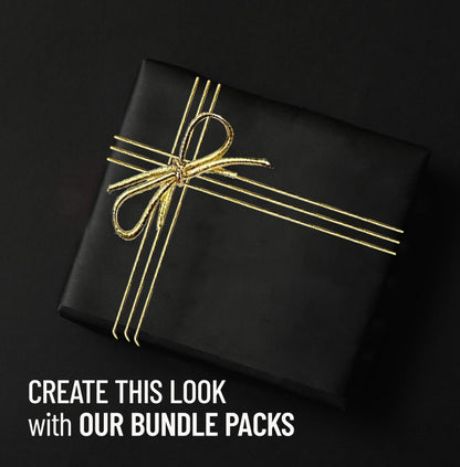 K-Kraft Gold Stretch Loops for Crafts and Gift Wrapping – 10-Inch Pre-Tied Bows for Medium Boxes (10 inch, Gold), Bundle of 100