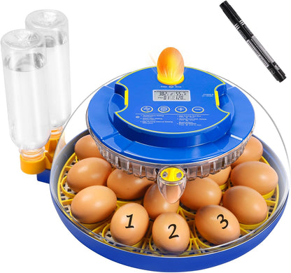 IIGLOWING 18 Eggs360Airflow Egg Incubators for Hatching Circulation System Incubator with Automatic Egg Turner