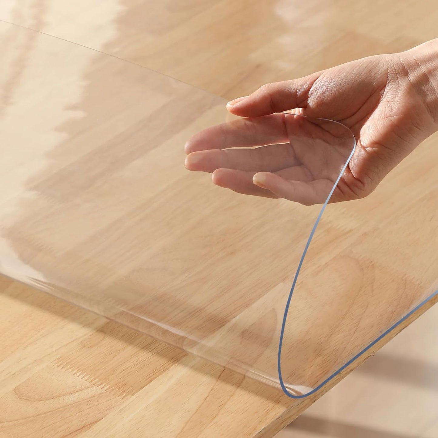 12 14 Inch Clear Table Protector X Thick Plastic Table Cover Protector Waterproof PVC Clear Tablecloth Protector Pad