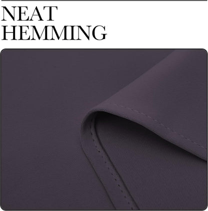 NICETOWN Greyish Purple Blackout Curtains - Thermal Insulated Drapes for Small Windows | 63" Length, 2 Panels