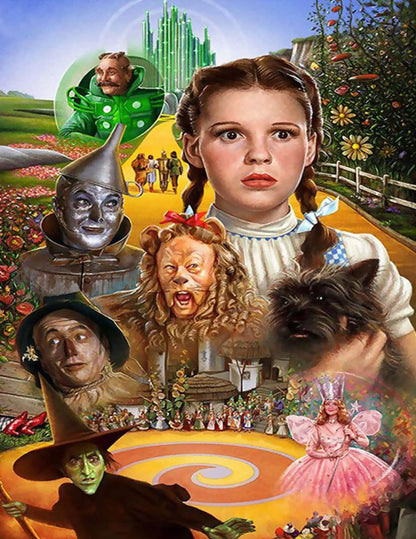 DIYPAINTING DIY 5D Diamond Painting by Number Kits for Adults and Kids Wizard of Oz 16x20 Painting Cross Stitch