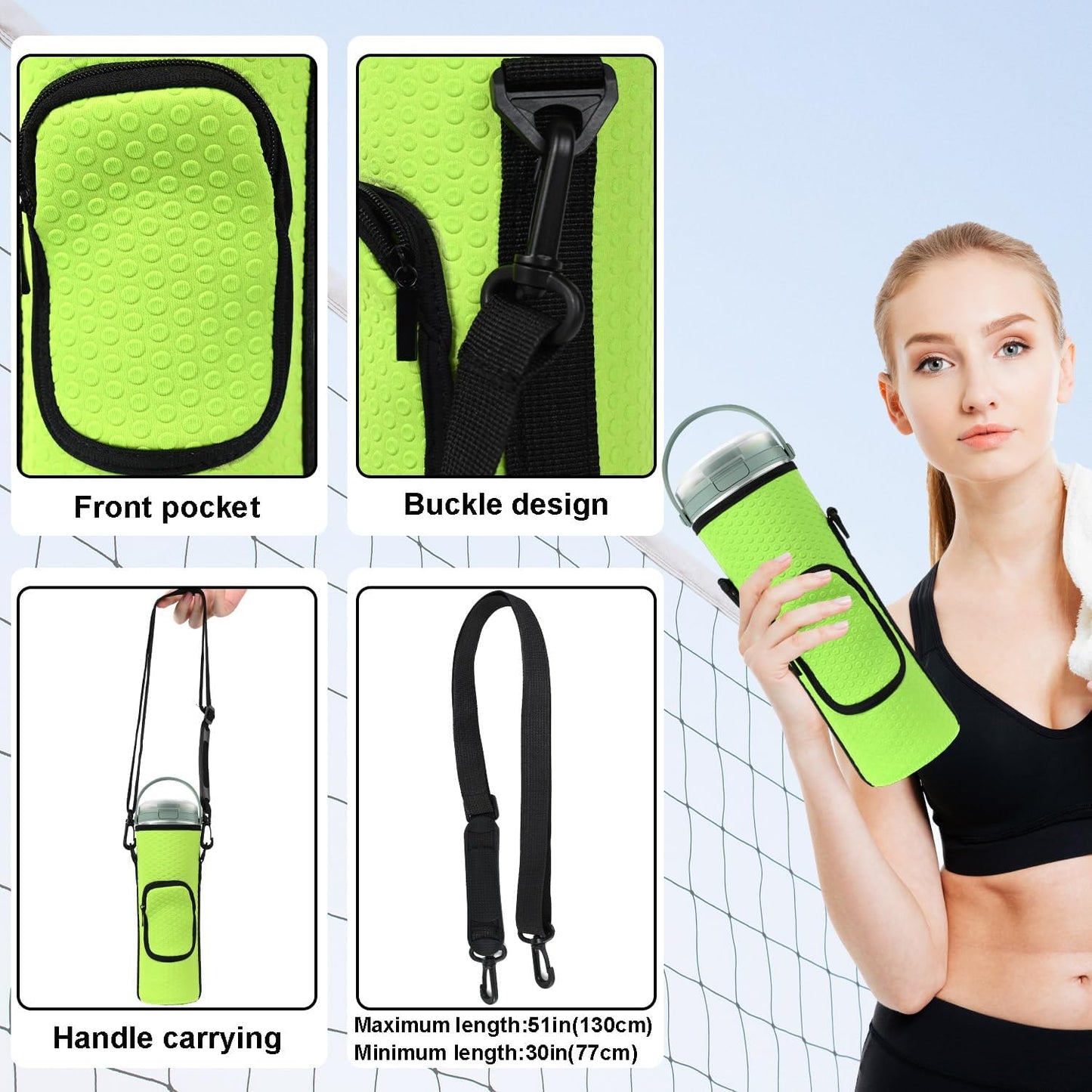 AF-WAN Portable Blender Carry Storage Bag with Shoulder Strap for Ninja 18oz Blast Portable Blender (Green)