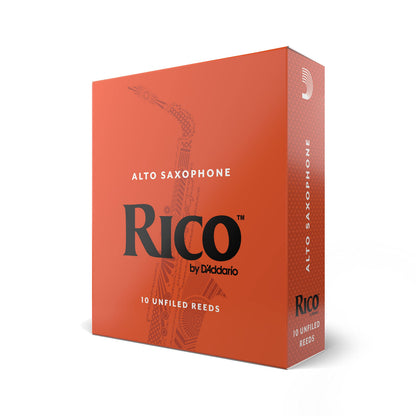 D’Addario Woodwinds, Rico Saxophone Reeds, Alto Sax, RJA1025, Strength 2.5, 10-Pack