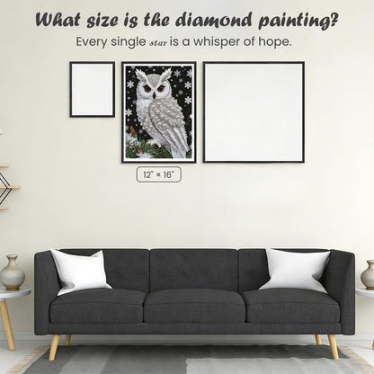 SuuTang 5D Diamond Art Pearl Painting Kits for Adults, Special Shaped Owl Beaded Art Kit for Beginners, 13.8X17.8inch, DIY 3D Plastic Pearl Diamond Dots Gem Art Craft, Home Wall Decor Gift