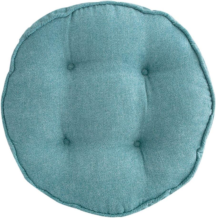 18 inch (Lakeblue,18" 18") vctops Soft Chair Pads Diameter Super Comfy Thicken Solid Color Round Seat Cushion