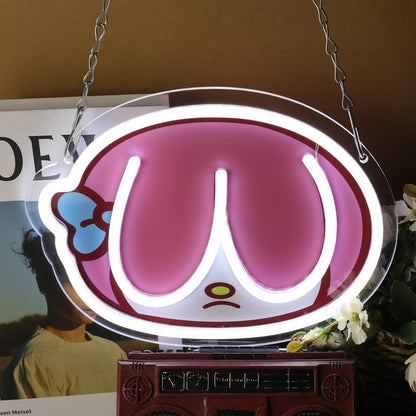 KODGGHK Melody Neon Sign for Wall Decor,Janpanese Anime LED Light Sign for Bedroom Game Room Kid Room Party Decor,Dimmable Cute Light Up Sign Teen Girls Gifts