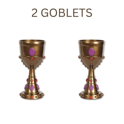 Beistle, 2 Piece Plastic Jeweled Goblets, 8 Ounces