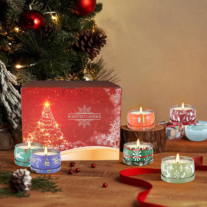 36 Packs Christmas Scented Candles Gift- Aromatherapy Candle-2.5oz Soy Wax-Long Lasting Burn time, Christmas Thanksgiving Gifts, Home Decor.