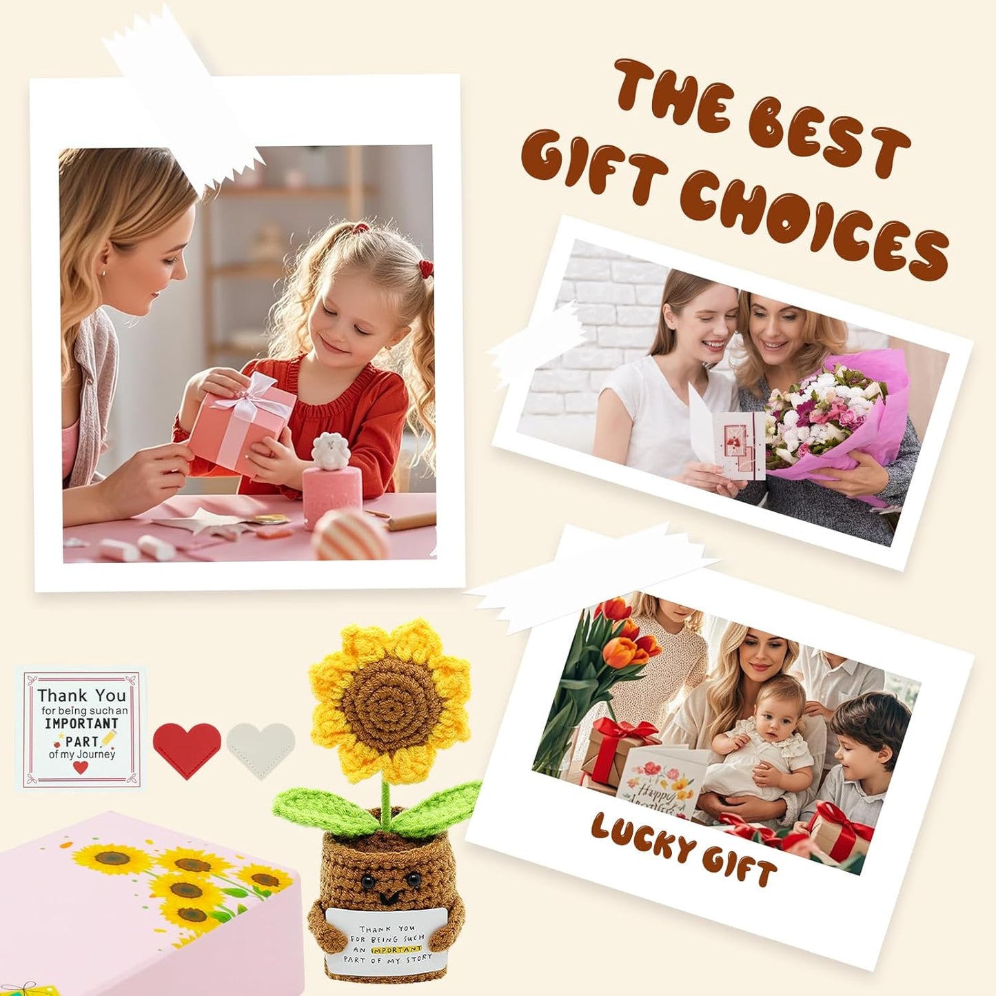 SHUCHNOYE Set Teacher Employee Appreciation Sunflower Gift - Gifts for Women, Appreciation Week Easter Graduation