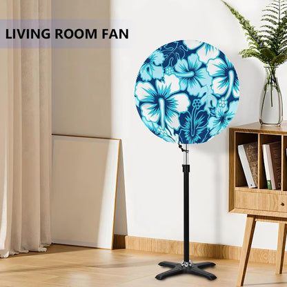 Hawaiian Print Drum Fan Cover, Dust Cover for 18-20" Fan, Waterproof & Dustproof Heavy Duty Polyester for Indoor/Outdoor