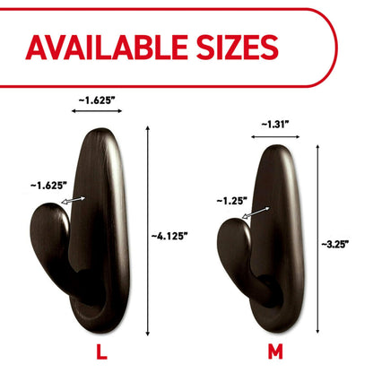 Command Medium Brushed Nickel Hooks, 2 Wall Hooks and 4 Command Strips, Damage-Free Hanging with Adhesive, No Tools Hanging Home and Room Decor, Holds up to 3 lb