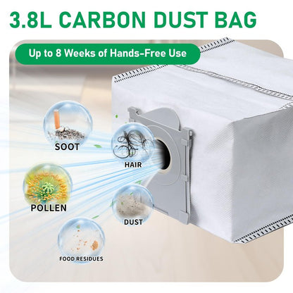 Klypticfit 21 Pack Replacement Dust Bags Compatible with ECOVACS DEEBOT X9 PRO Omni, T50 PRO, T50 MAX, X8 PRO Omni, T80 Omni - Large Capacity Disposable Vacuum Cleaner Bags