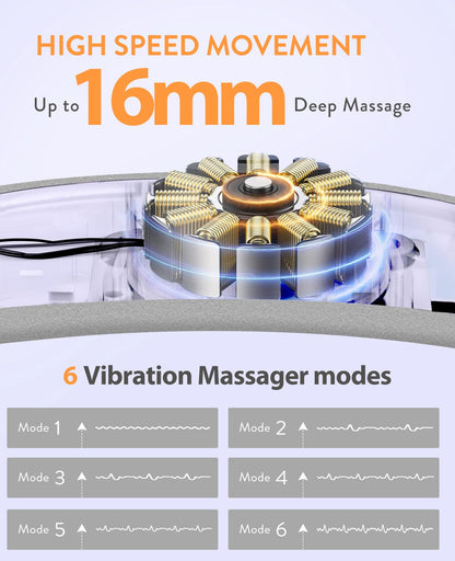 Portable Heating Pad for Period Cramps: Cordless Menstrual Heating Pad with 6 Heat Levels and 6 Massage Modes, 3s Fast Heating Gift for Women and Girl(Pink)