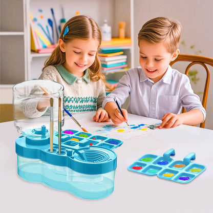 JEChrochen 2026 Upgraded Paint Brush Cleaner Tool,Brush Rinser Cup Painting Running Water Circulation Art Supplies for Acrylic,Watercolor and Water Based Creative Gift for Adult Artist Beginners Kids
