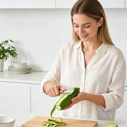 Vegetable Wooden Peeler for Kitchen Tool,Premium 2-in-1 Multifunctional Fruit & Vegetable Peeler with Built-in Bottle Opener, Ideal for All Fruits and Vegetables Needing Peeling