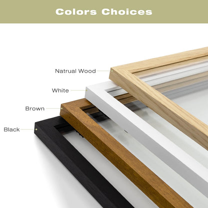 11x14 Floating Picture Frame - Brown Solid Wood Frame for Pressed Flower - Real Glass of Front - Use as 8x10 or 5x7 Picture Frame - for Wall Mount Display (Brown, 1 Pack)