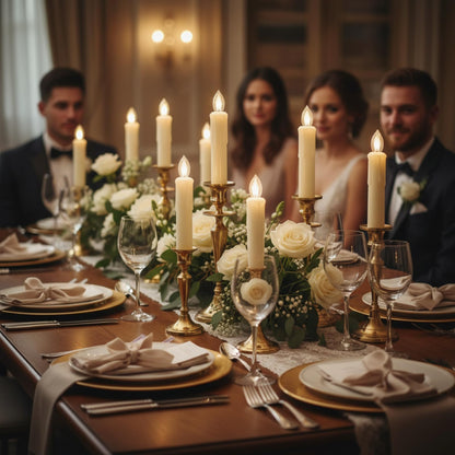 Gedengni Flameless LED Taper Candles with Clips, 4” Battery Operated Window Candles with Remote Timer Mini LED Chandelier Candlesticks for Home Decor Wedding Church Party & Tree Lighting,6 Pack,Beige