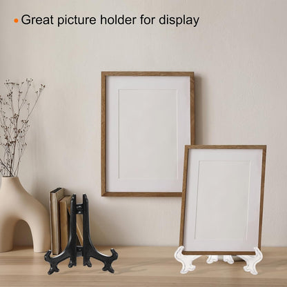 uxcell 12Pcs 7" Acrylic Plate Stands for Display, Easels for Card, Photo Frame, Desktop Transparent