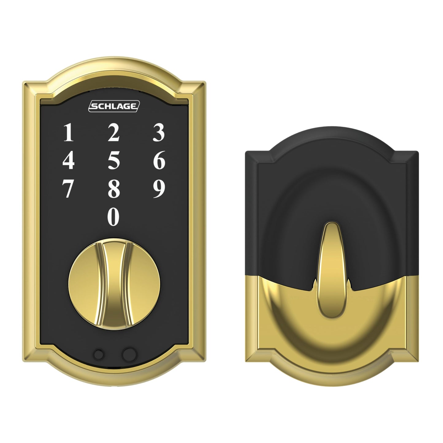 SCHLAGE BE375 CEN 622 Touch Keyless Touchscreen Electronic Deadbolt Lock, Matte Black