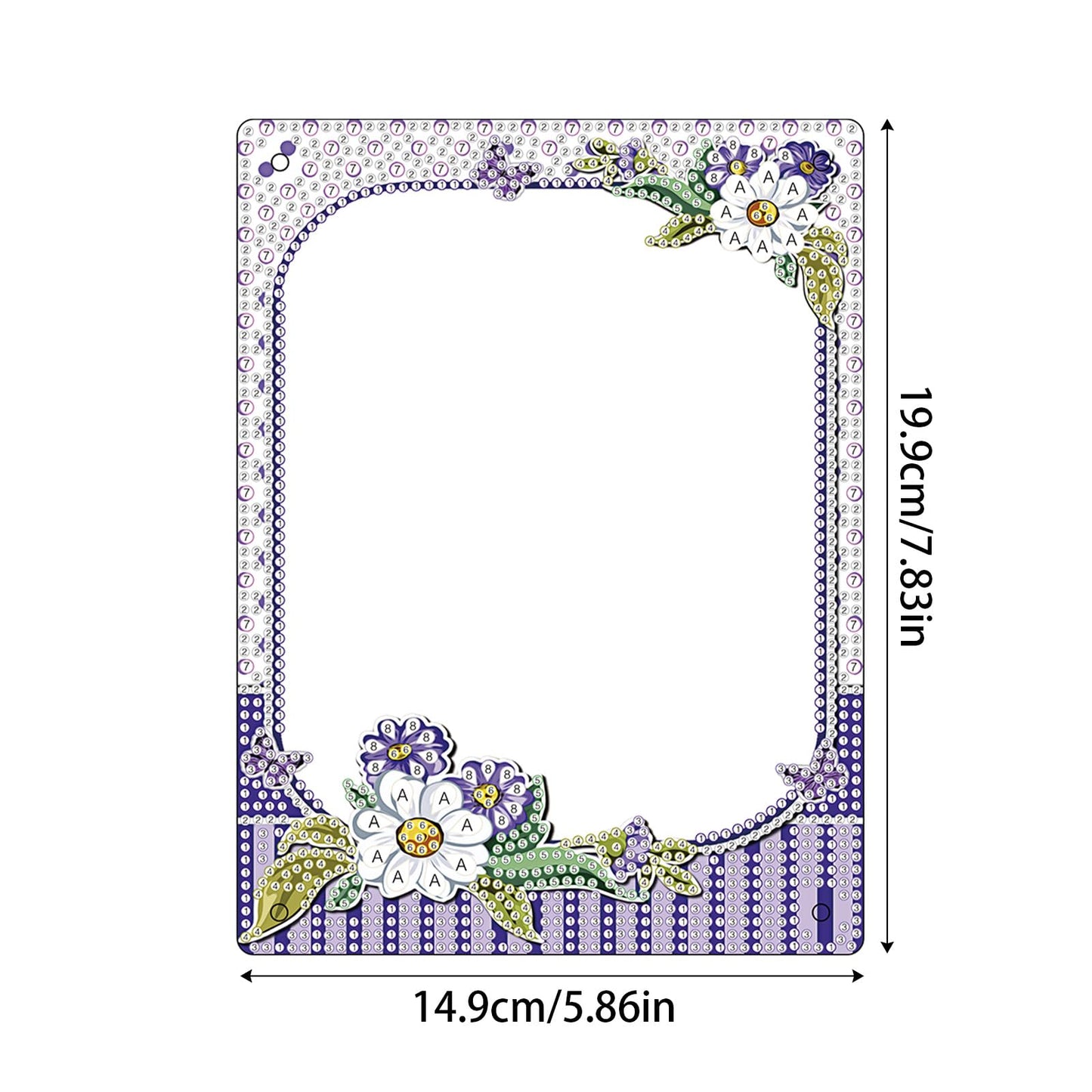 antor 5D Diamond Painting Kit Photo Frames with Stand Purple, Diamond Art Photo Frame Kits Desktop, 5D Special Shape Crystal Rhinestones Diamond Art Kits for Living Room Office Table Christmas Decor