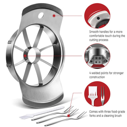 Apple Slicer, ARRITZ Stainless Steel Apple Cutter 8 Slices, Sharp Blade