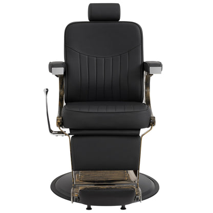 BarberPub Vintage Barber Chair Heavy Duty Metal Frame All Purpose Hydraulic Recline Beauty Salon Spa Equipment 2905