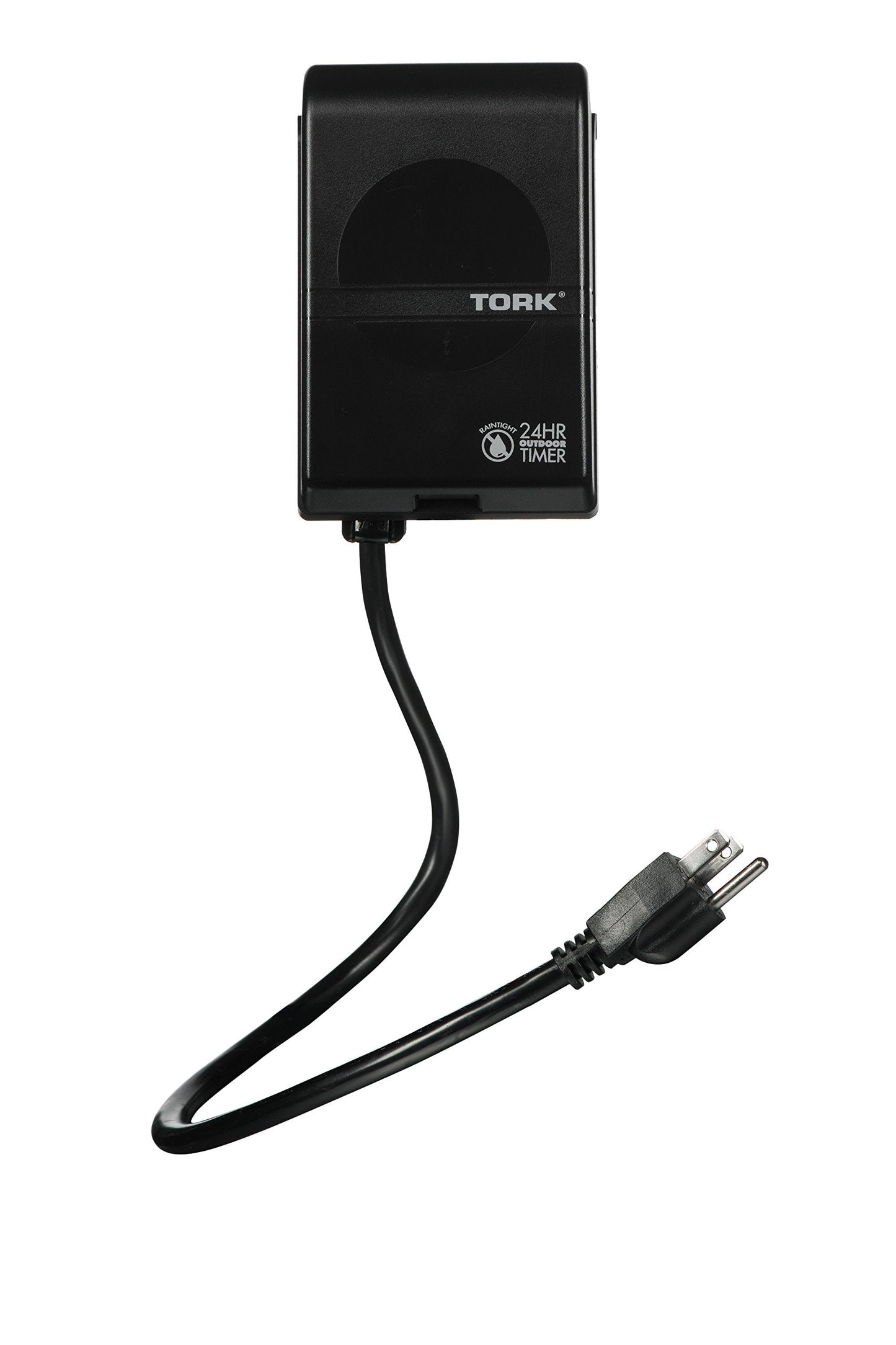 NSi Industries TORK RHB32R Indoor/Outdoor 15-Amp Plug-in Heavy Duty Mechanical Timer 24-Hour Programming – GREEN & RED Trippers TWO Receptacles Black Cover