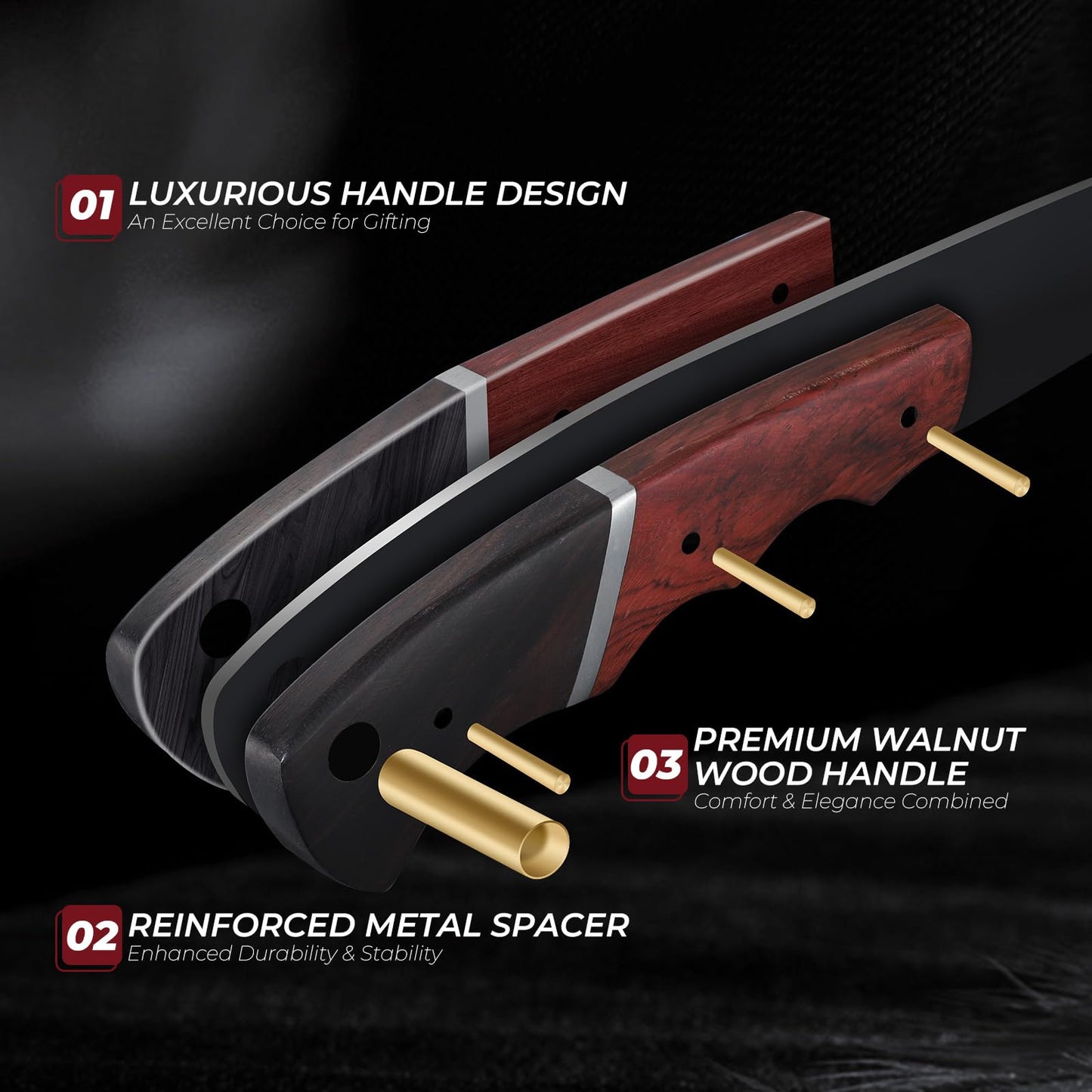 DRGSKL Kitchen Utility Knife From Japan - Small Chef Knife 5 Inch Forged from a Single Piece of High Carbon ATS-34 Steel, Full-Tang Paring Knife with Walnut Handle for Fruit and Vegetable, Ideal Gift