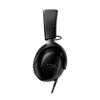 HyperX Cloud III – Wired Gaming Headset, PC, PS5, Xbox Series X|S, Angled 53mm Drivers, DTS Spatial Audio, Memory Foam, Durable Frame, Ultra-Clear 10mm Mic, USB-C, USB-A, 3.5mm – Black