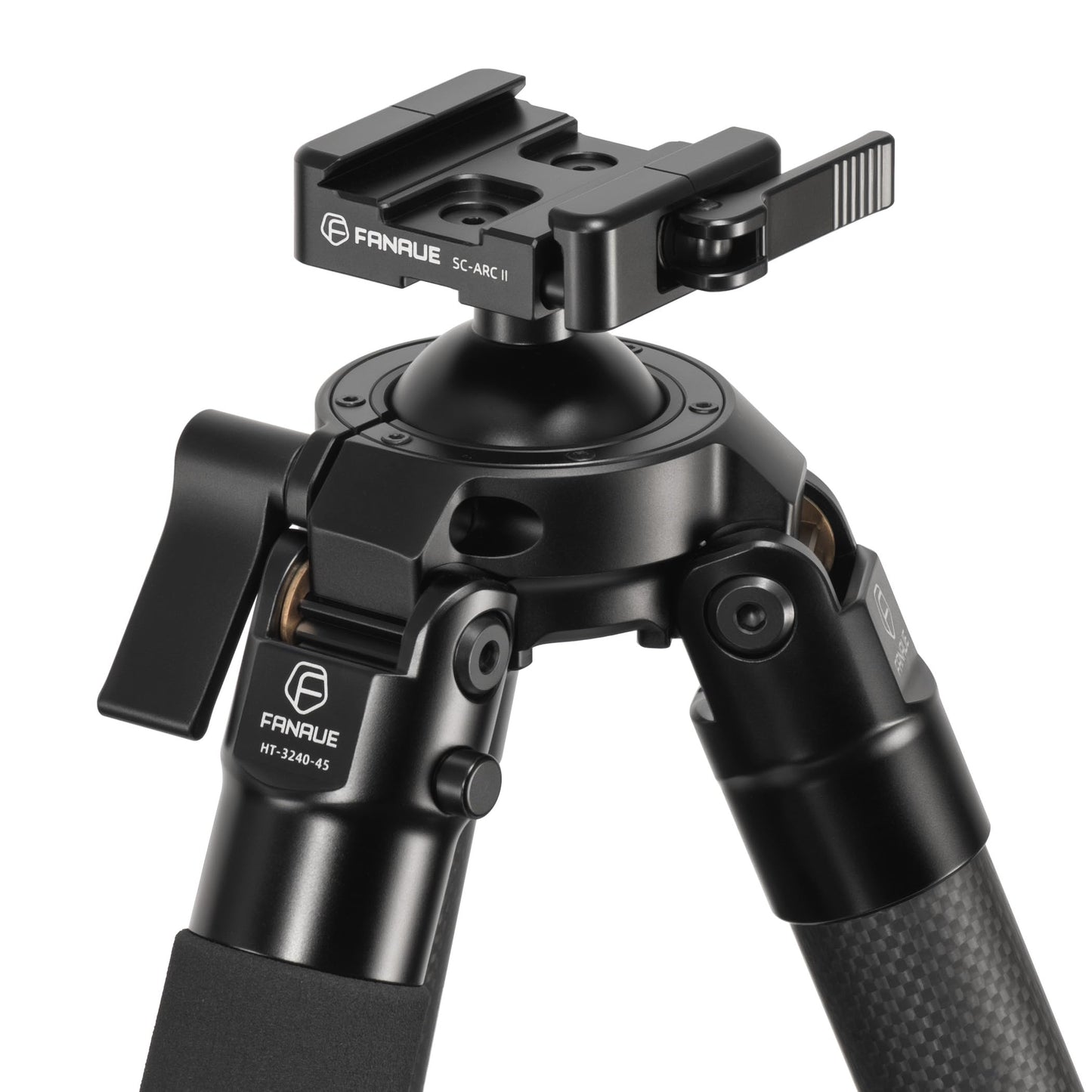 FANAUE Carbon Fiber Tripod for Hunting,Stable Design with Quick-Release Arca-Swiss Mount System, Shooting Tripod, and Hands-Free Operation for Hunting, and Outdoors-HT-3240-45