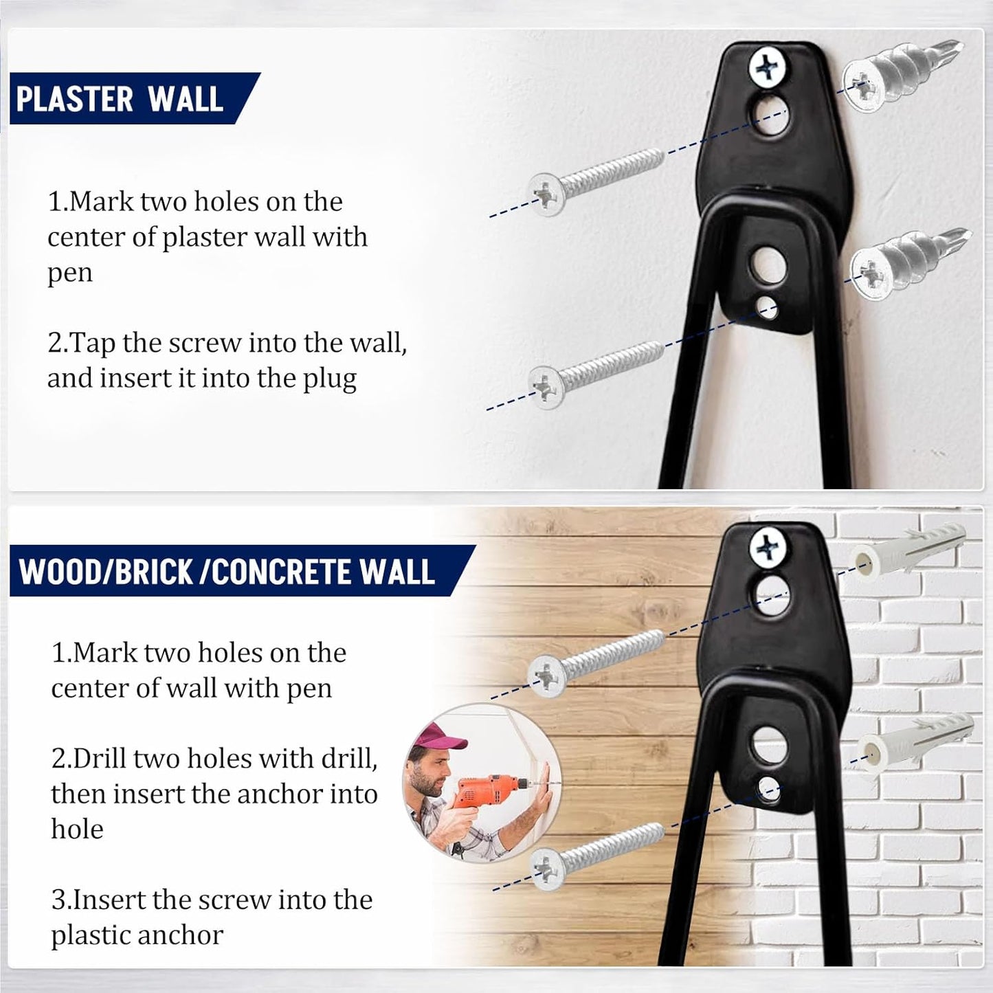 **Garage Wall Hooks by [Brand Name] - 17 Pack Heavy Duty Utility Hooks with 3 Extension Cord Straps for Ladders, Bikes & Tools**