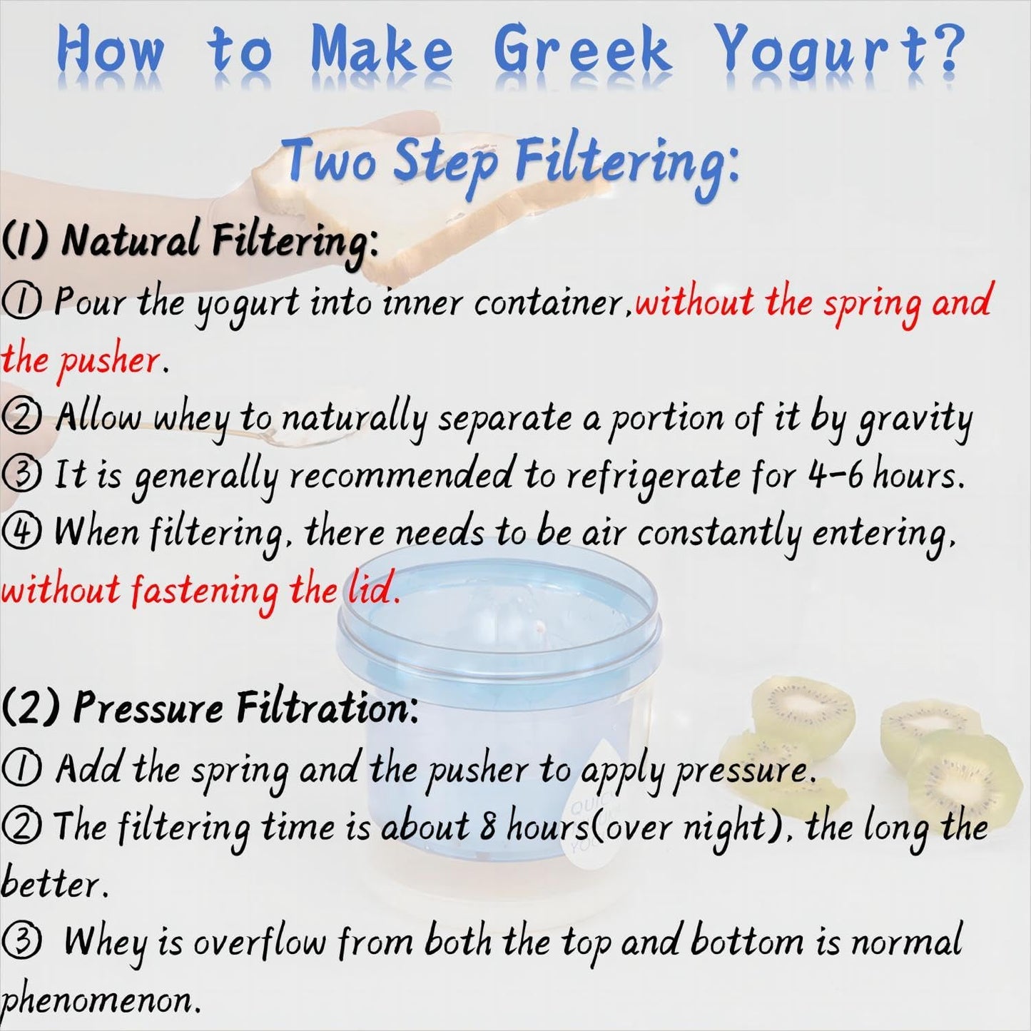Generic batches(450g) 5.12*5.12*5.12inch, Greek Yogurt Strainer with Lid.Yogurt Filter with Ultra Fine Mesh,to Makes