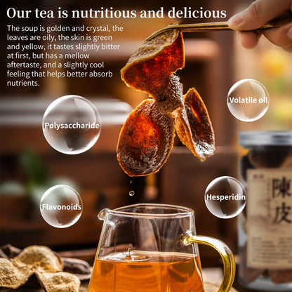 Hee Creek 2018 Year Dried Tangerine Peel 2.12oz/60g Matured Mandarin Peel Chen Pi Dried Citrus Peel Xinhui Tangerine Orange Peel, Support Throat Comfort, Sulfur Free, No Additives 新会陈皮
