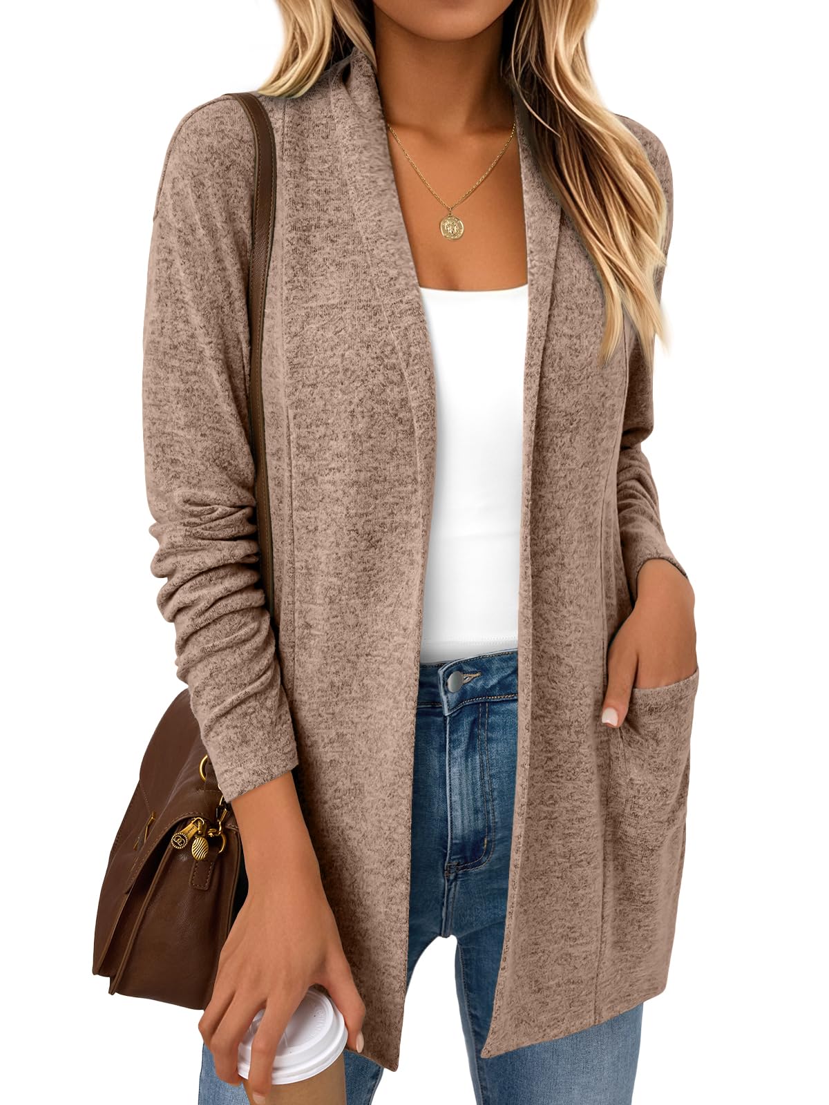 LILLUSORY Cardigan Sweaters for Women Lightweight Open Front Cardigans Casual Loose 2025 Fall Sweater with Pockets