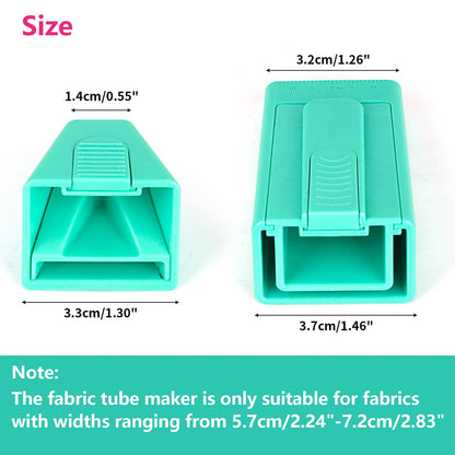 TIGARI Bias Tape Maker, Fabric Tube Maker for Jelly Rolls Rugs Tool with Needle Threader and Seam Ripper, DIY Sewing Supplies and Accessories Day Gift