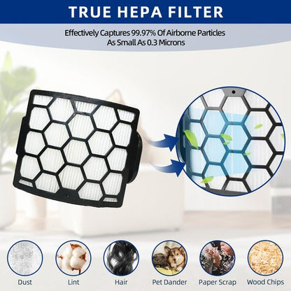 LA802 LA702 LA502 Filters Compatiable With Shark LA700, LA322,LA301,LA300, LA455, LA360 Rotator Lift-Away ADV DuoClean PowerFins Upright Vacuum - Part#XHF320 & XFFK320