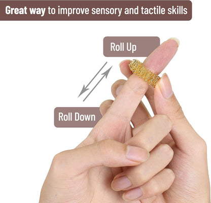 Mr. Pen Spiky Sensory Rings - 10 Pack of Jewel Tones for Stress Relief & Fidgeting | Ideal for ADHD & Anxiety