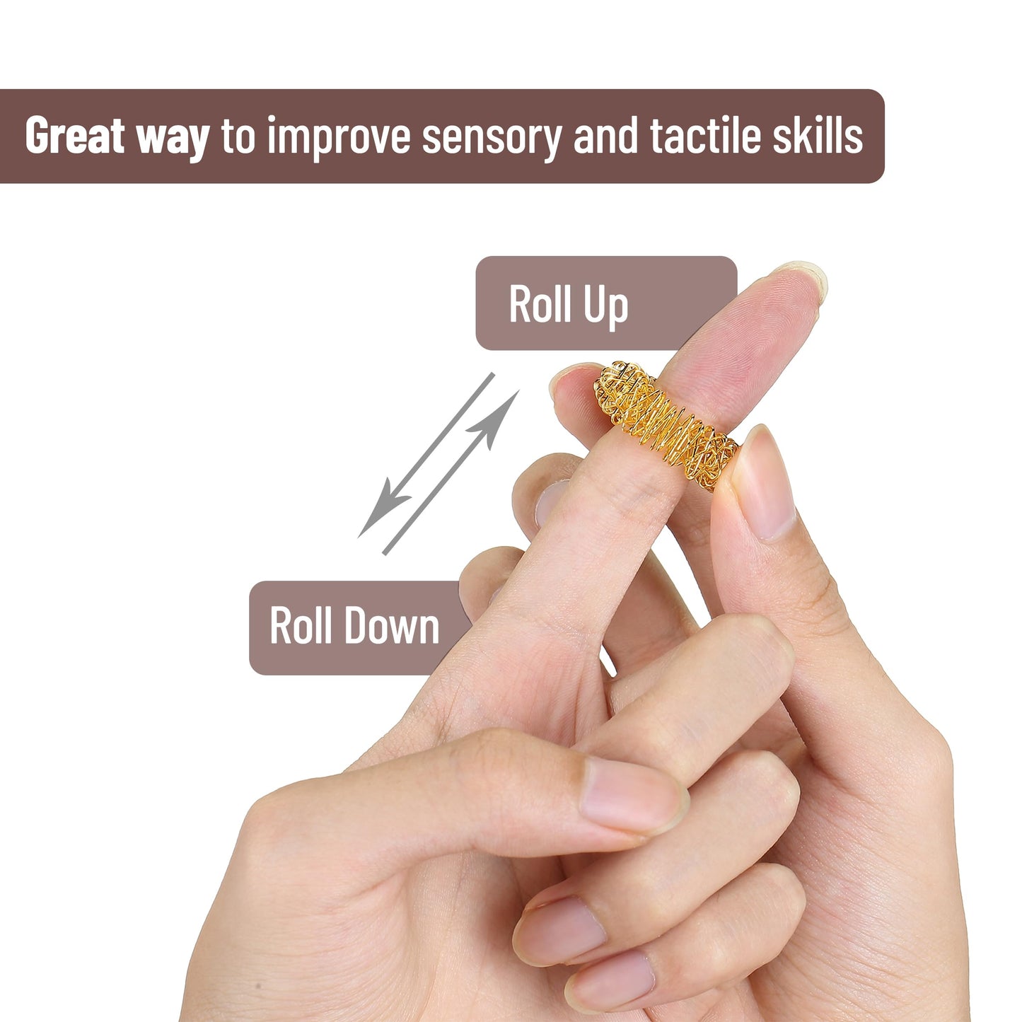 Mr. Pen- Spiky Sensory Rings, 10 Pack, Stress Relief Fidget Sensory Toys, Fidget Rings, Fidget Ring for Anxiety, Stress Relief Rings, Massager for Fidget ADHD Autism, Silent Stress Reducer Ring