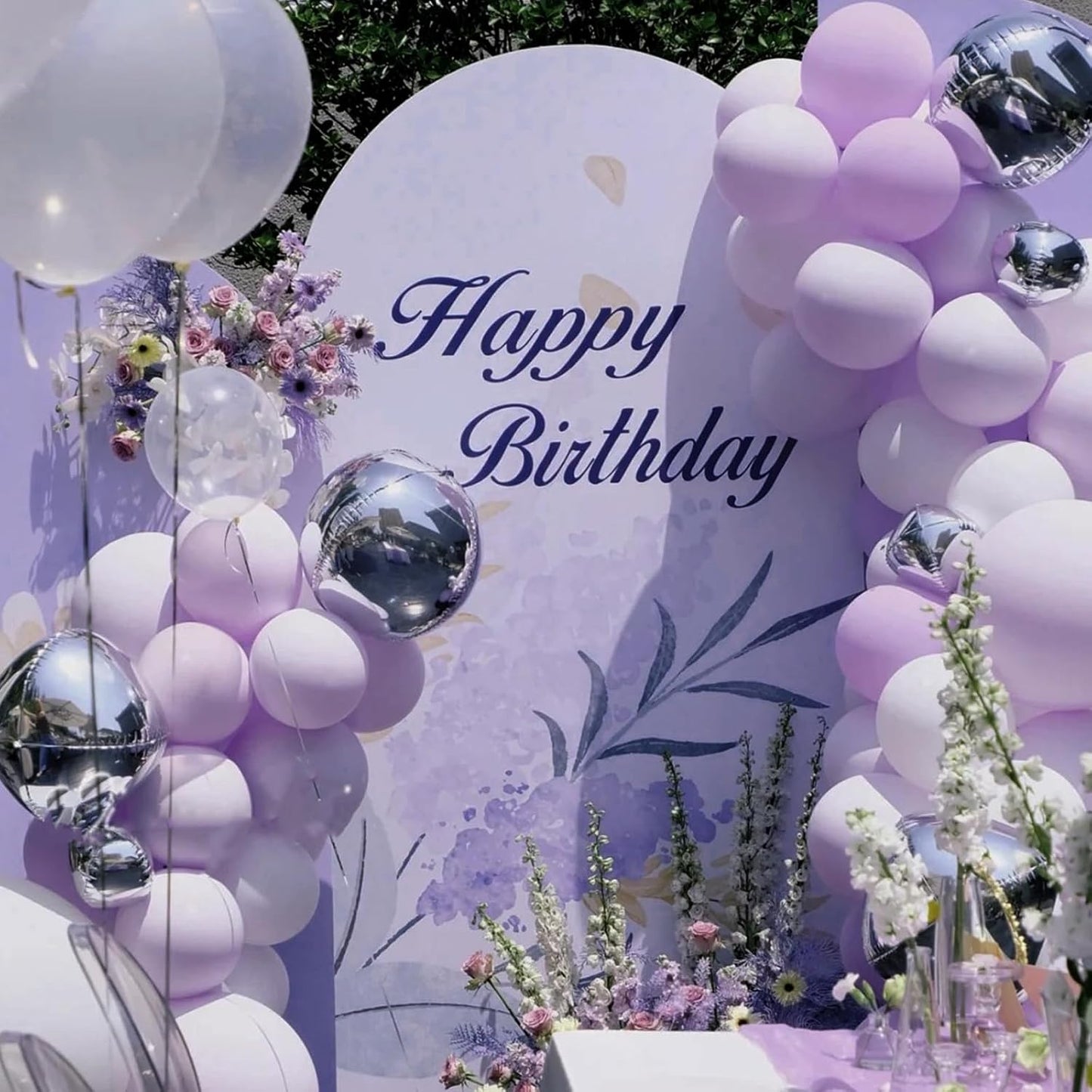 Voircoloria Lilac Balloon Garland Kit - 90 Pack of 5-18 Inch Balloons for Graduation, Wedding, and Birthday Celebrations