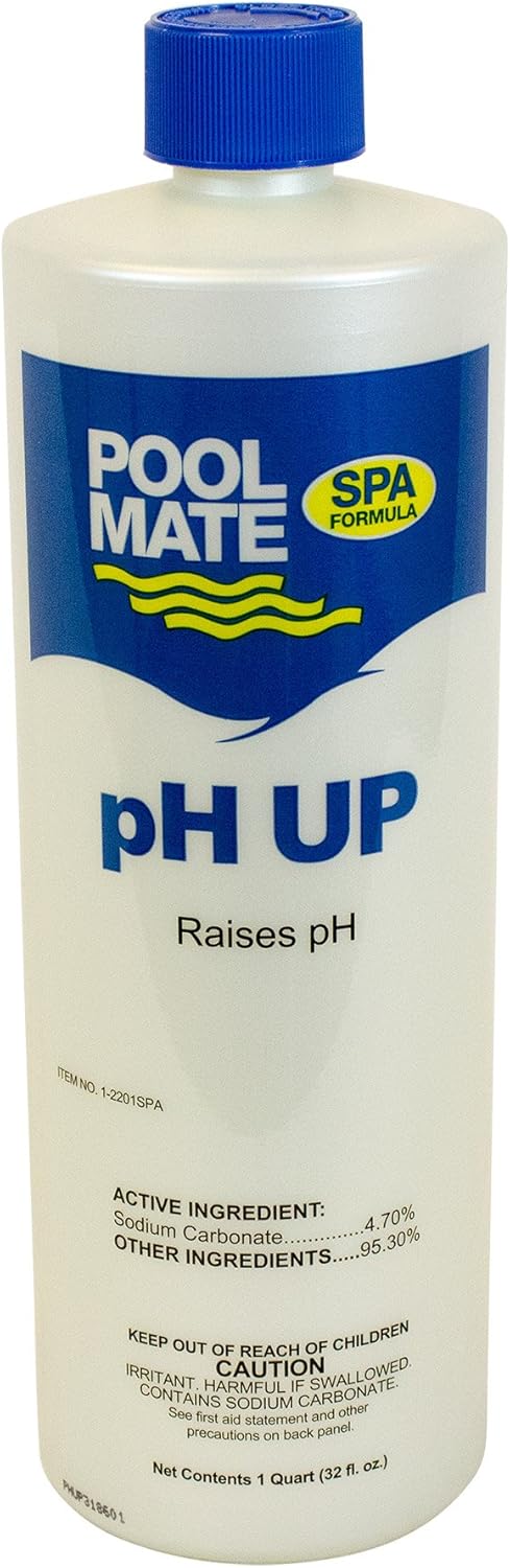 1-Quart 2-Pack Pool Mate Premium Increase pH, Liquid pH Increaser for Hot Tub, Made in USA