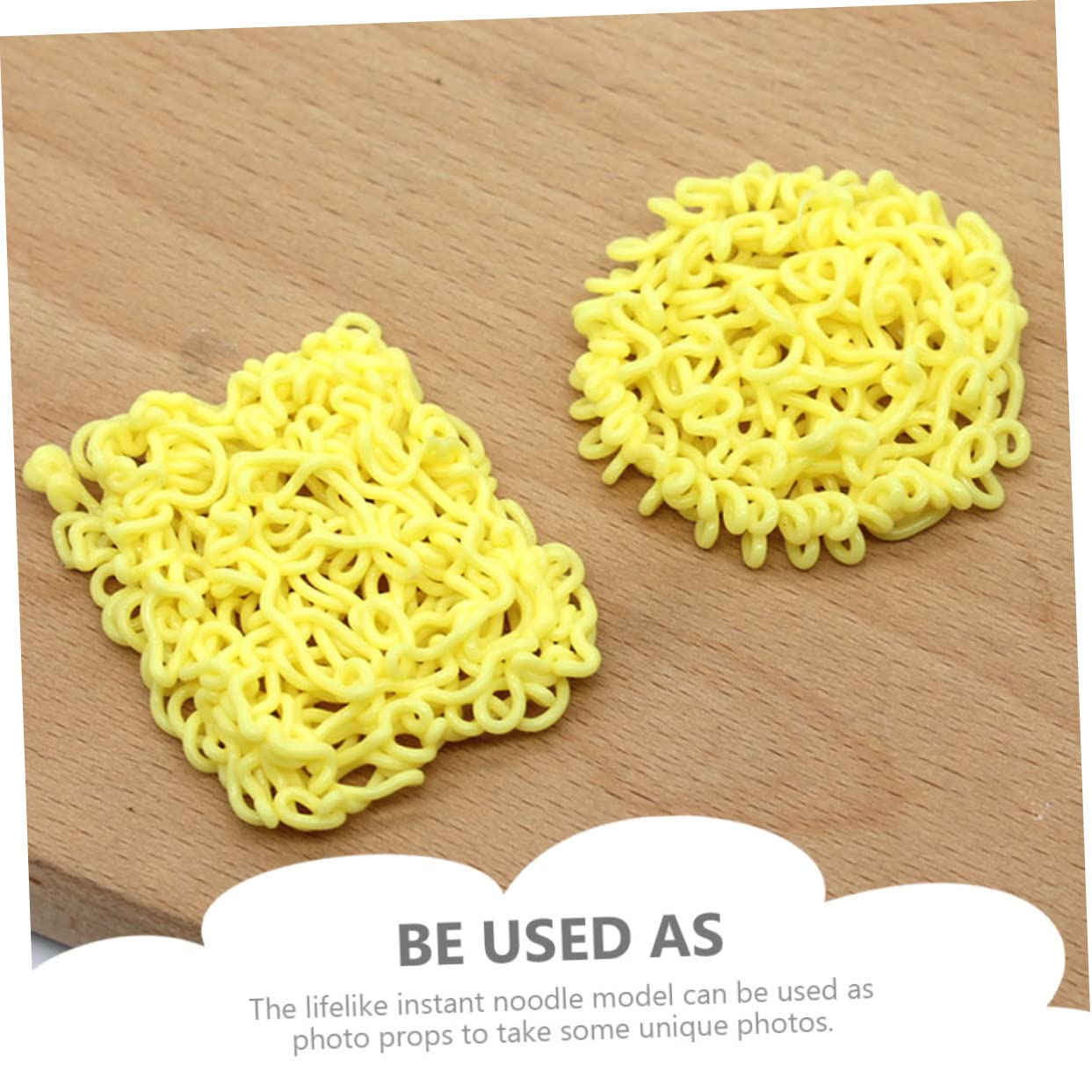 Toddmomy 4Pcs Realistic Miniature Ramen Fake Noodles Silicone Dollhouse Food Play Food Props for Photography Party Decor