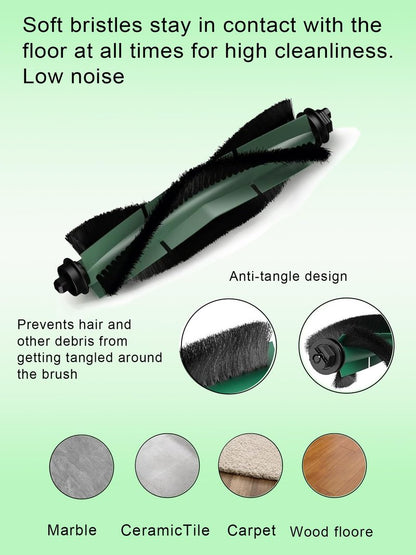 E-HAO Vacuum Multi-Surface Brush Replacement Parts for iRobot Roomba Essential Series, Accessories Brushes for 104 Vac, 105 Vac, 105 Combo, Q0120, Q0110, Q0520, Y0140, Y0110, Y01120, Y051020. 3-Pack