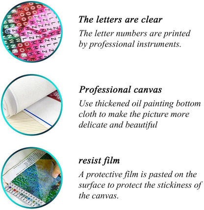 5D Diamond Art Painting Kits for Adults American Native Indian Horse Round Full Drill Gems Cross Stitch Art Kit Canvas Painting by Diamond Mosaic Craft for Home Decoration 40x50cm(3)