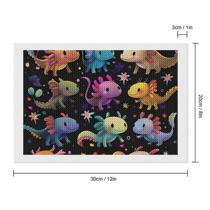 Nestaura Axolotls Diamond Painting Kit,5D DIY Diamond Art with Round Diamonds for Home Wall Decor and Gifts 8" inch x12 inch