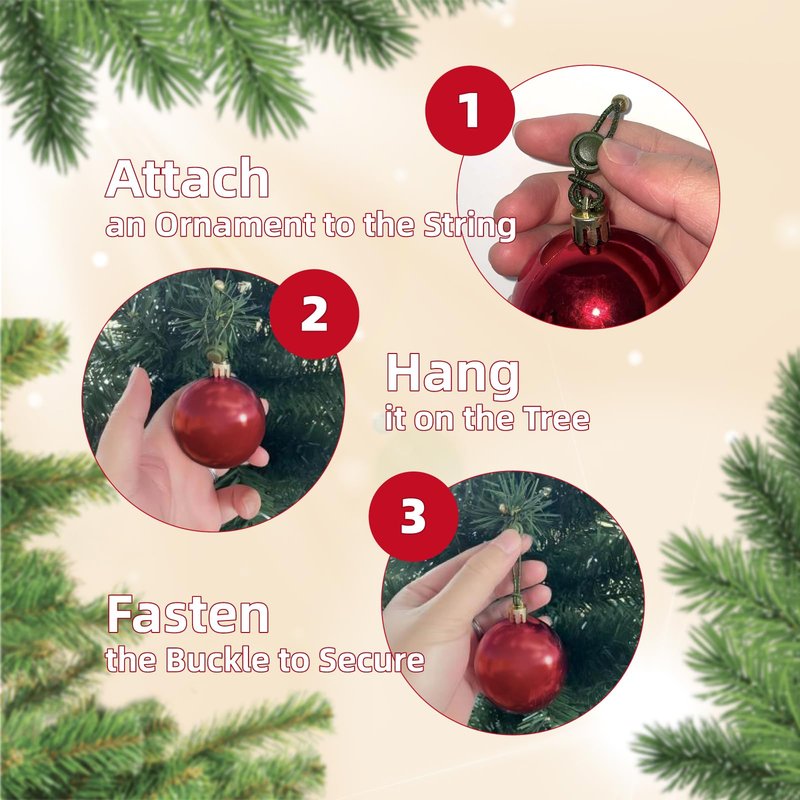 Christmas Ornament Guardian, Adjustable Ornament Hooks for Hanging Small Large Heavy Ornaments, Ornaments Hanger Hooks for Christmas Tree Hanging Holiday Ornaments (36)
