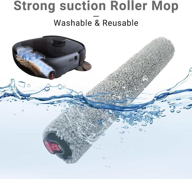 JoyBros Omni S1 Pro Replacement Parts Accessories for Eufy Omni S1/S1 Pro Robot Vacuum: Main Brush X1, Side Brush X6, Washable Filter X4, Dust Bag X4, Rolling Mop X3 17-Pack