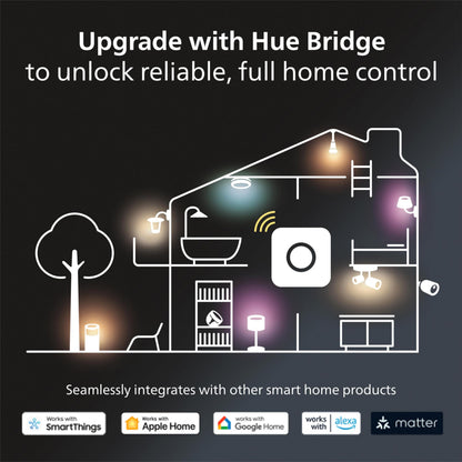 Philips Hue Smart 100W A21 LED Bulb - White and Color Ambiance Color-Changing Light - 4 Pack - 1600LM - E26 - Indoor - Control with Hue App - Works with Alexa, Google Assistant and Apple Homekit.