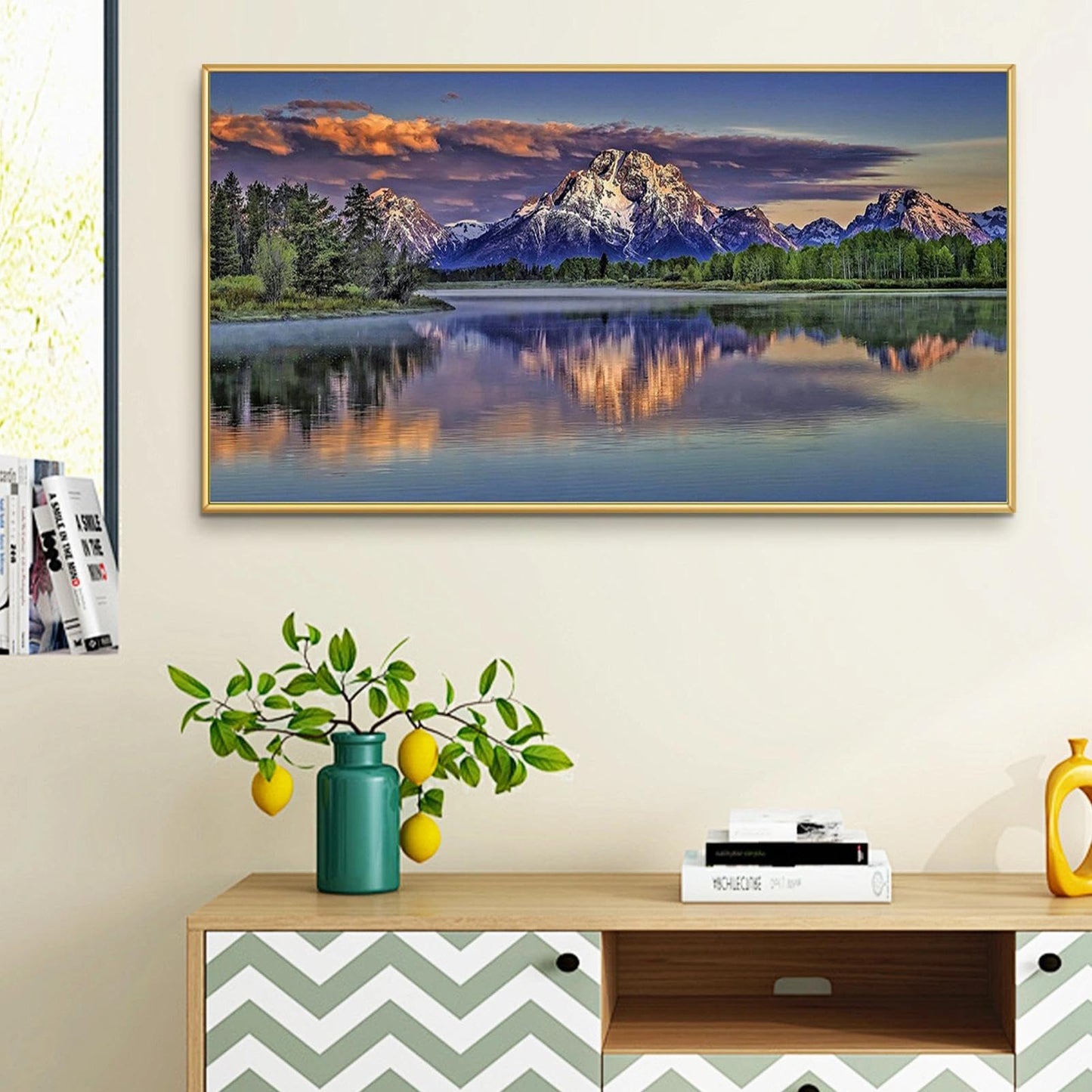 JATOK Large Square Diamond Art Kits for Adults, Full Drill Landscape 5D Diamond Painting Kits for Beginners, DIY Gem Art Picture for Gift Home Wall Decor, 40x70cm/15.7x27.5inch