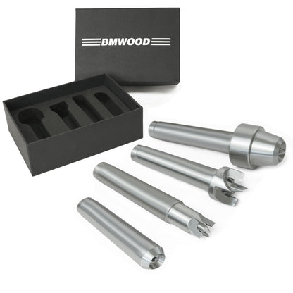 BMWOOD LDC-SET4/MT2 4PCS Woodturning Lathe Live and Drive Center Set MT2 Taper