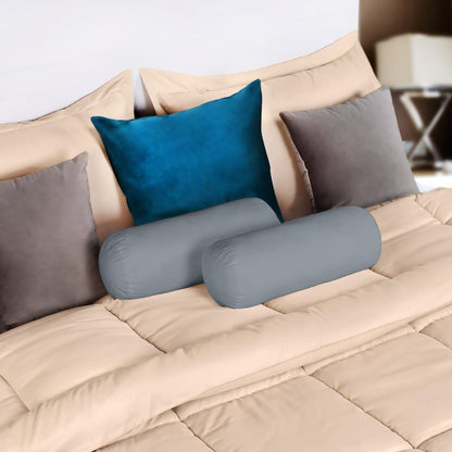 Utopia Bedding Bolster Pillows Insert (Pack of 2, Grey) - 6 x 16 Inches Bed and Couch Pillows - Indoor Decorative Pillows